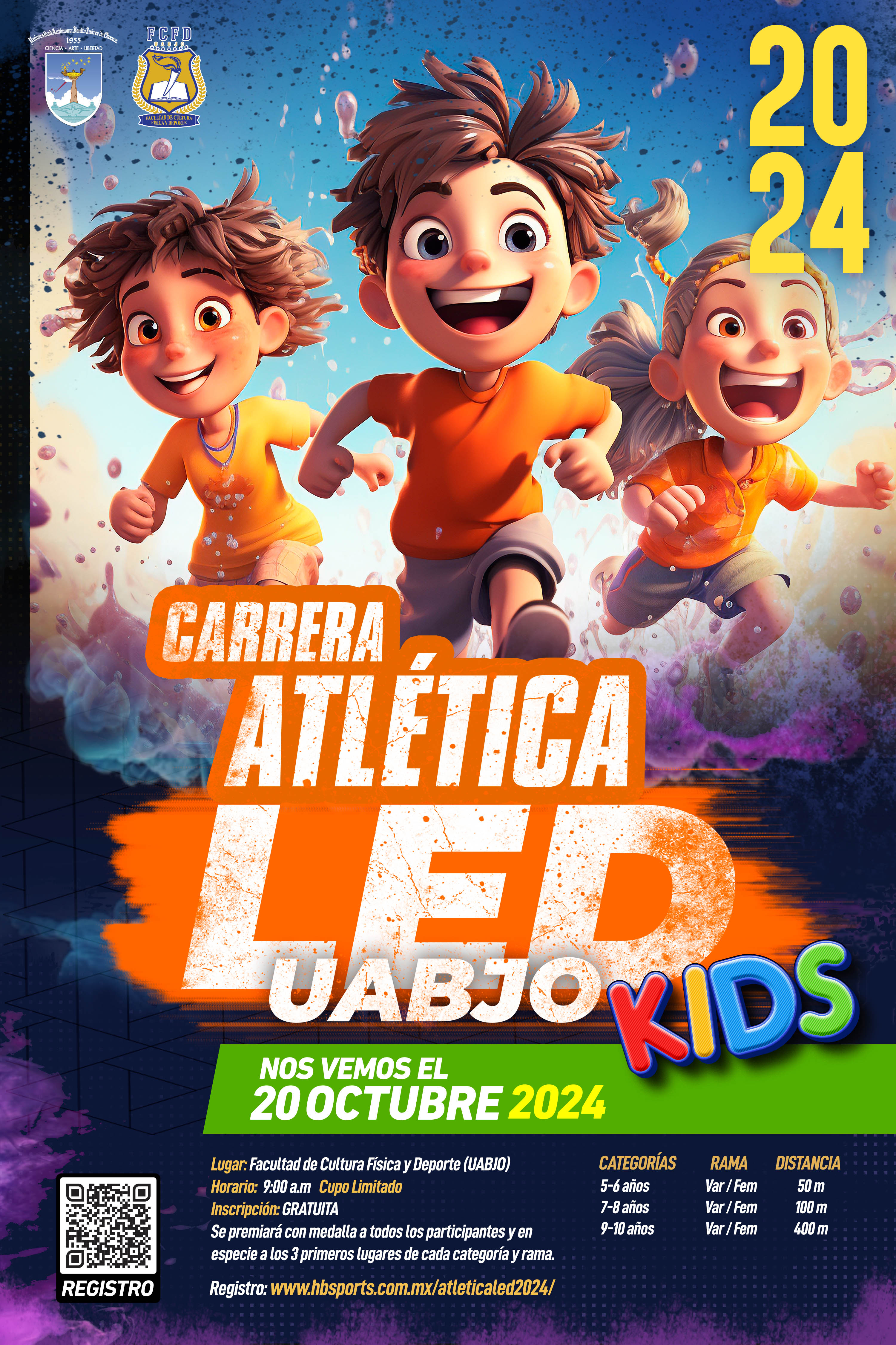 Carrera atl tica led uabjo kids